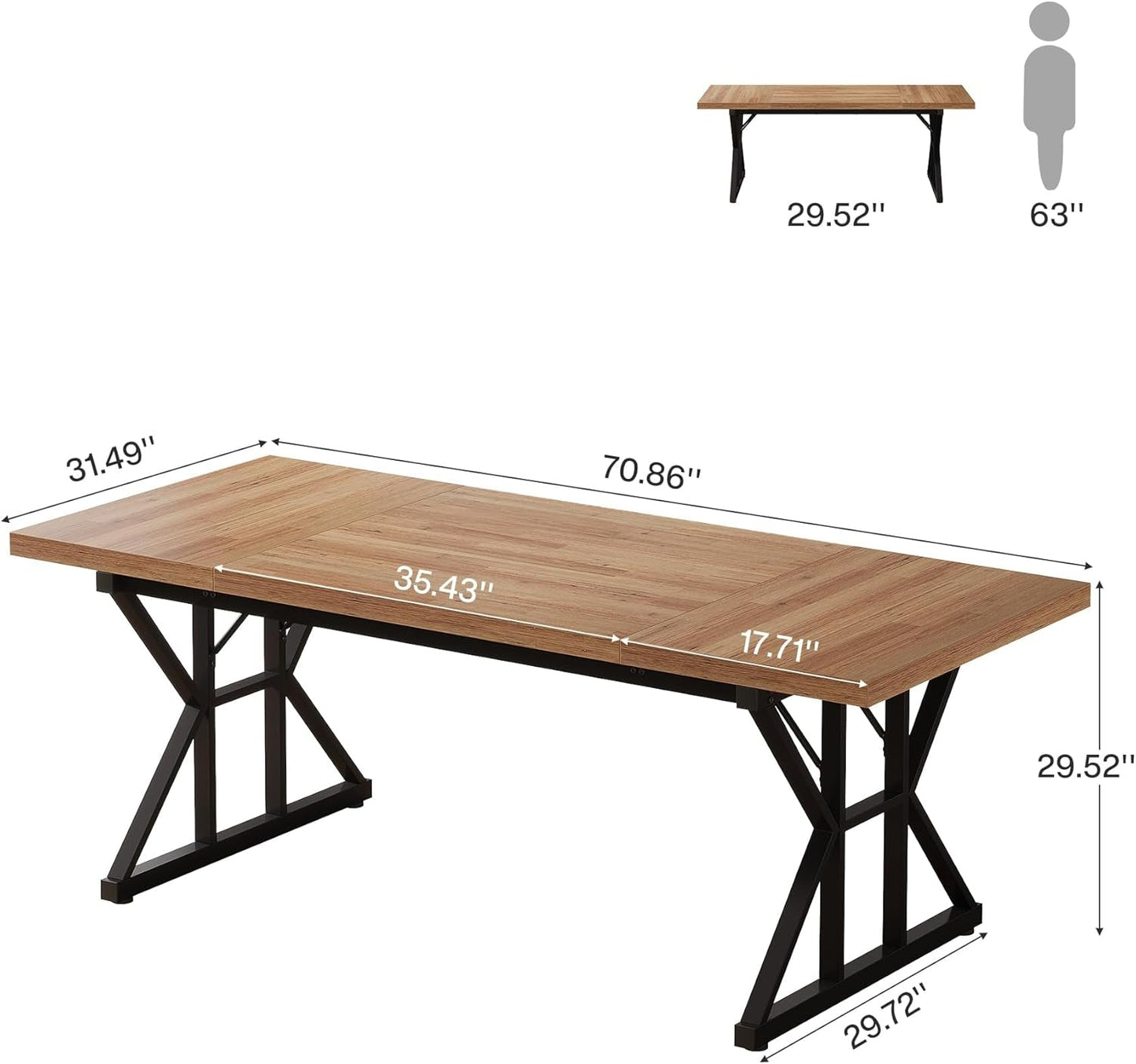 Large Industrial Executive Desk for Home Office Use-1