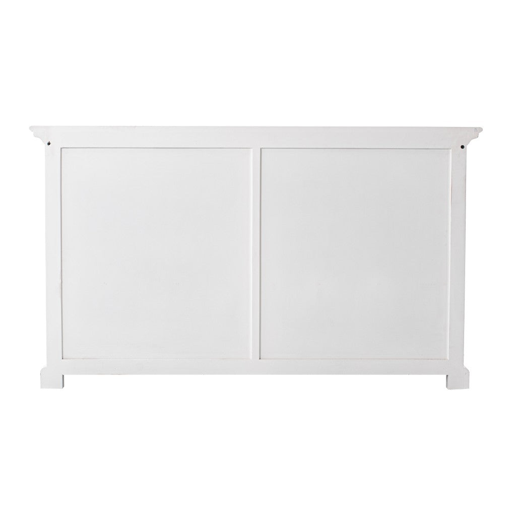 57" White Wood Two Drawer Buffet Table-5