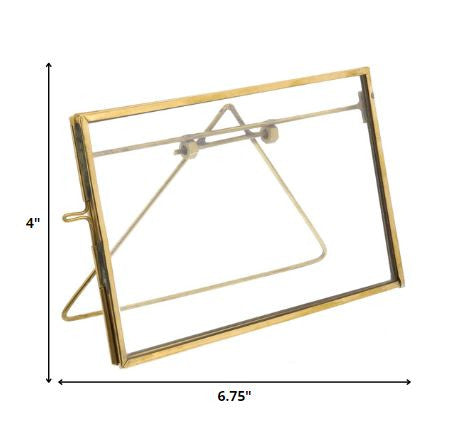 5" x 7" Gold Metal Tabletop Picture Frame-4