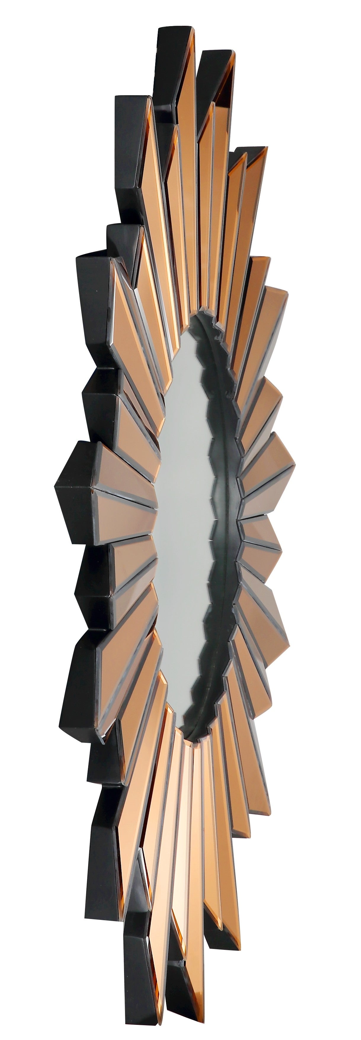 39" Gold Sunburst Glass Framed Accent Mirror-4