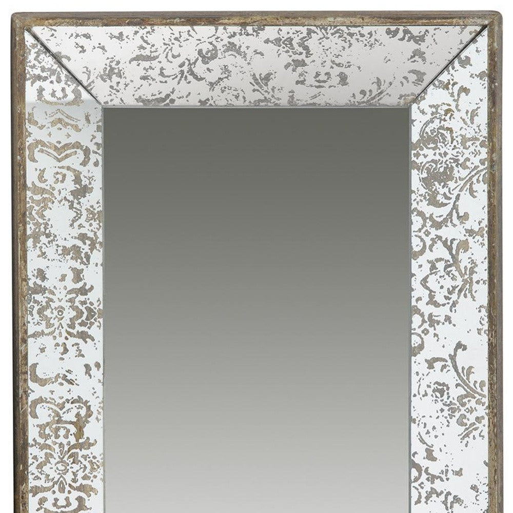 24" Silver Glass Framed Accent Mirror-6