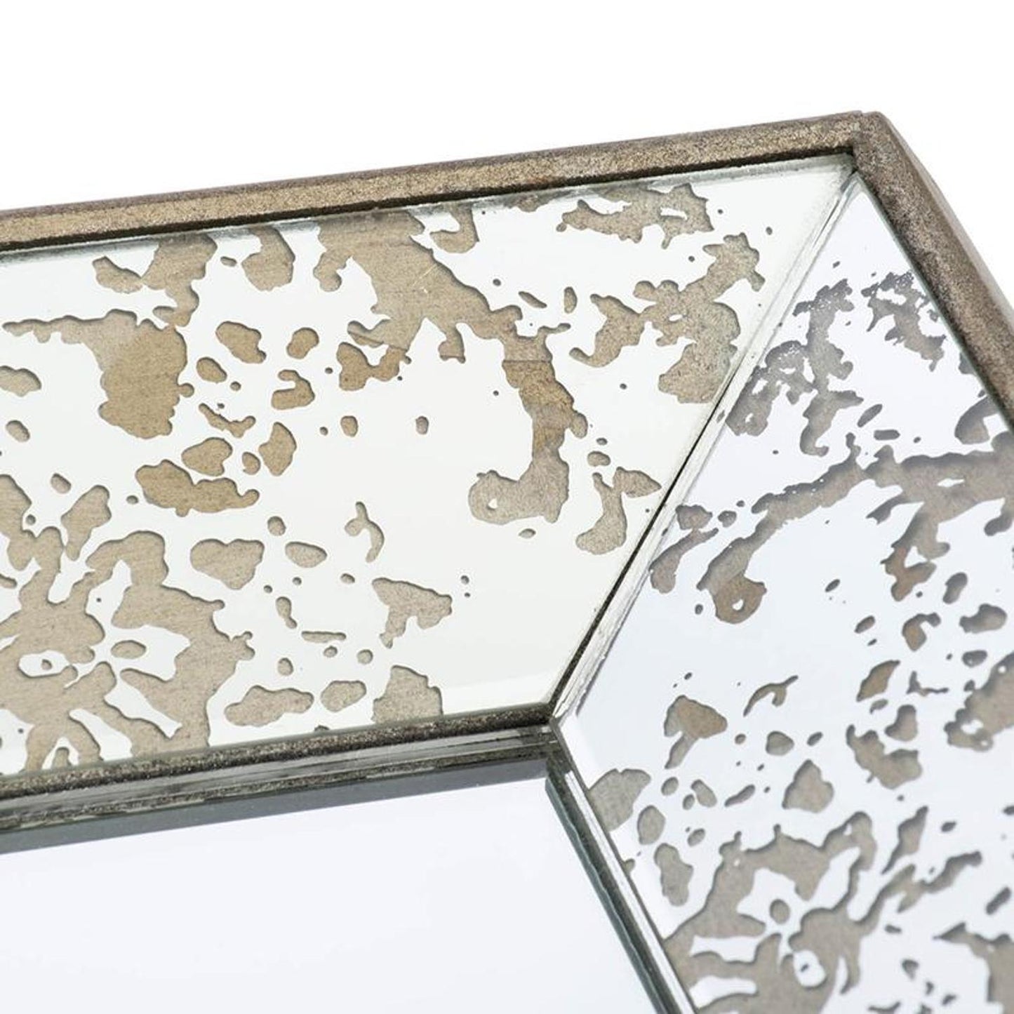 24" Silver Glass Framed Accent Mirror-5