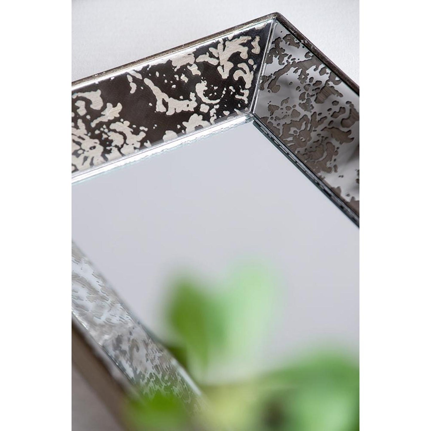 24" Silver Glass Framed Accent Mirror-3
