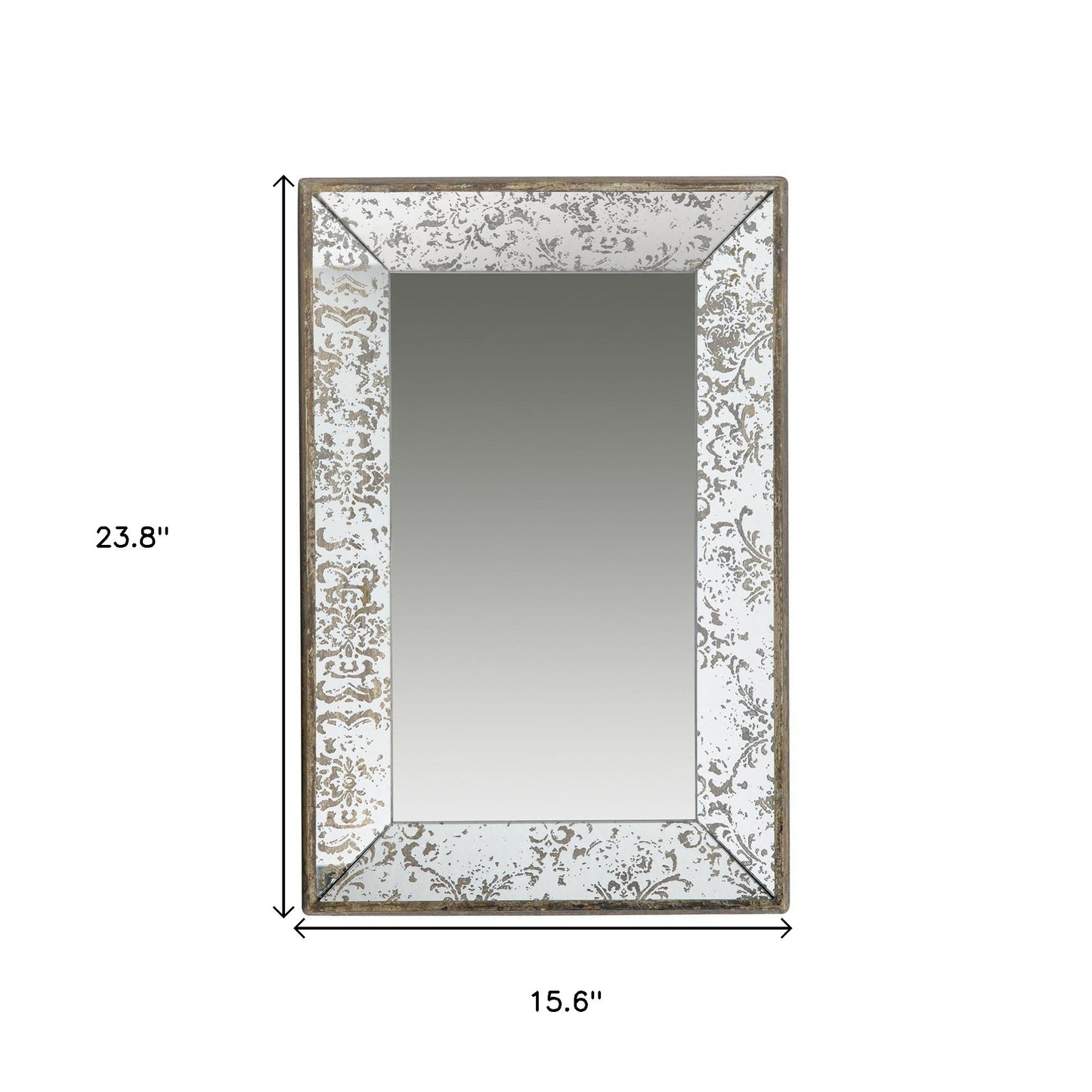 24" Silver Glass Framed Accent Mirror-8