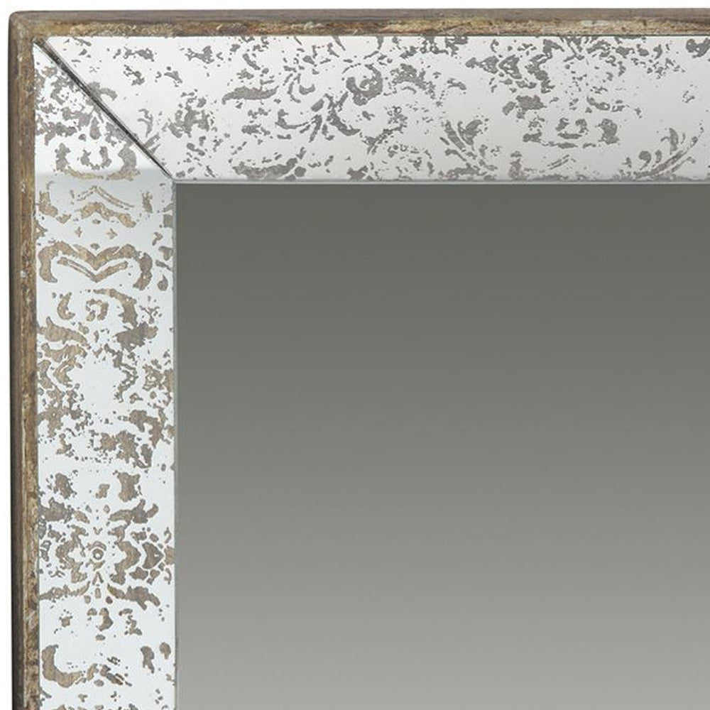 24" Silver Glass Framed Accent Mirror-7