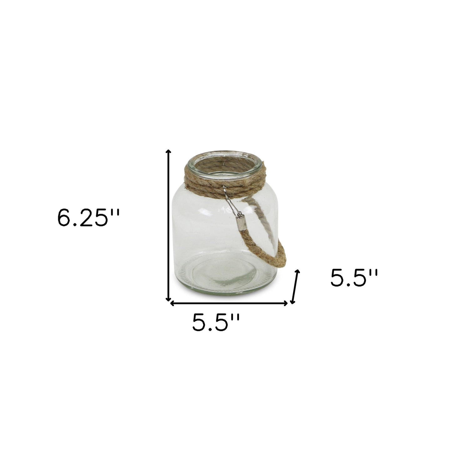 6" Clear and Brown Glass Tabletop Lantern Candle Holder-8