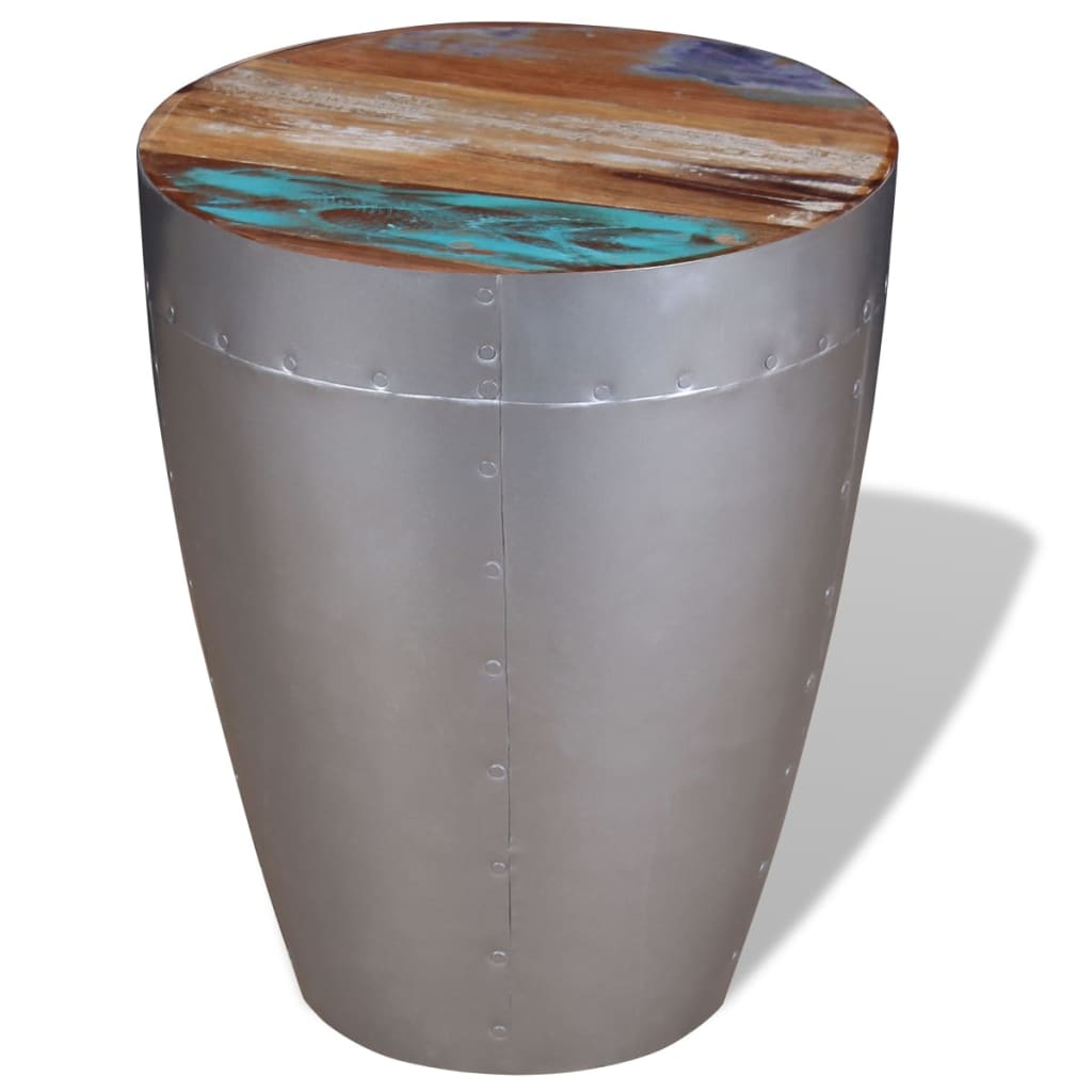 vidaXL Aviator Stool Solid Reclaimed Wood-1