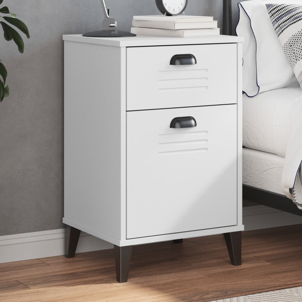 vidaXL Bedside Cabinet Accent End Table Bedroom Furniture Solid Wood Pine-7