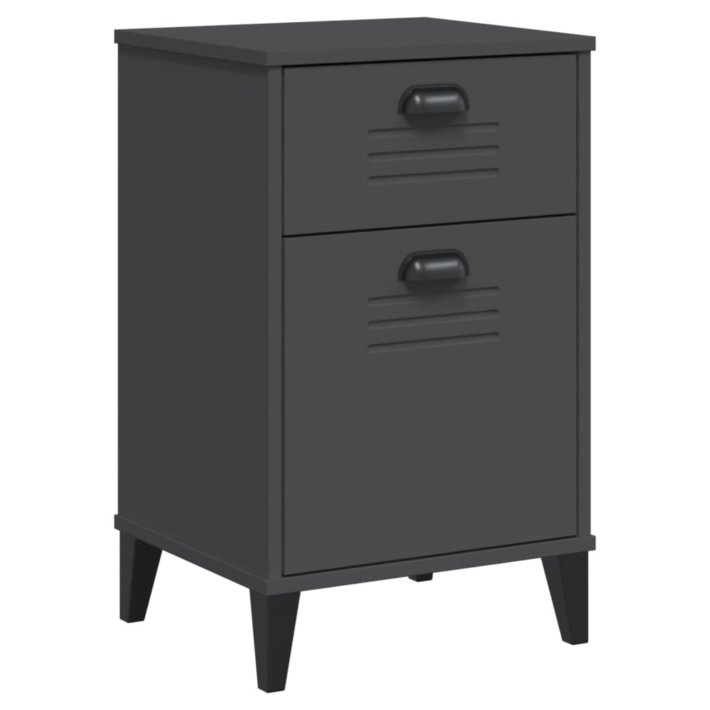 vidaXL Bedside Cabinet Accent End Table Bedroom Furniture Solid Wood Pine-2