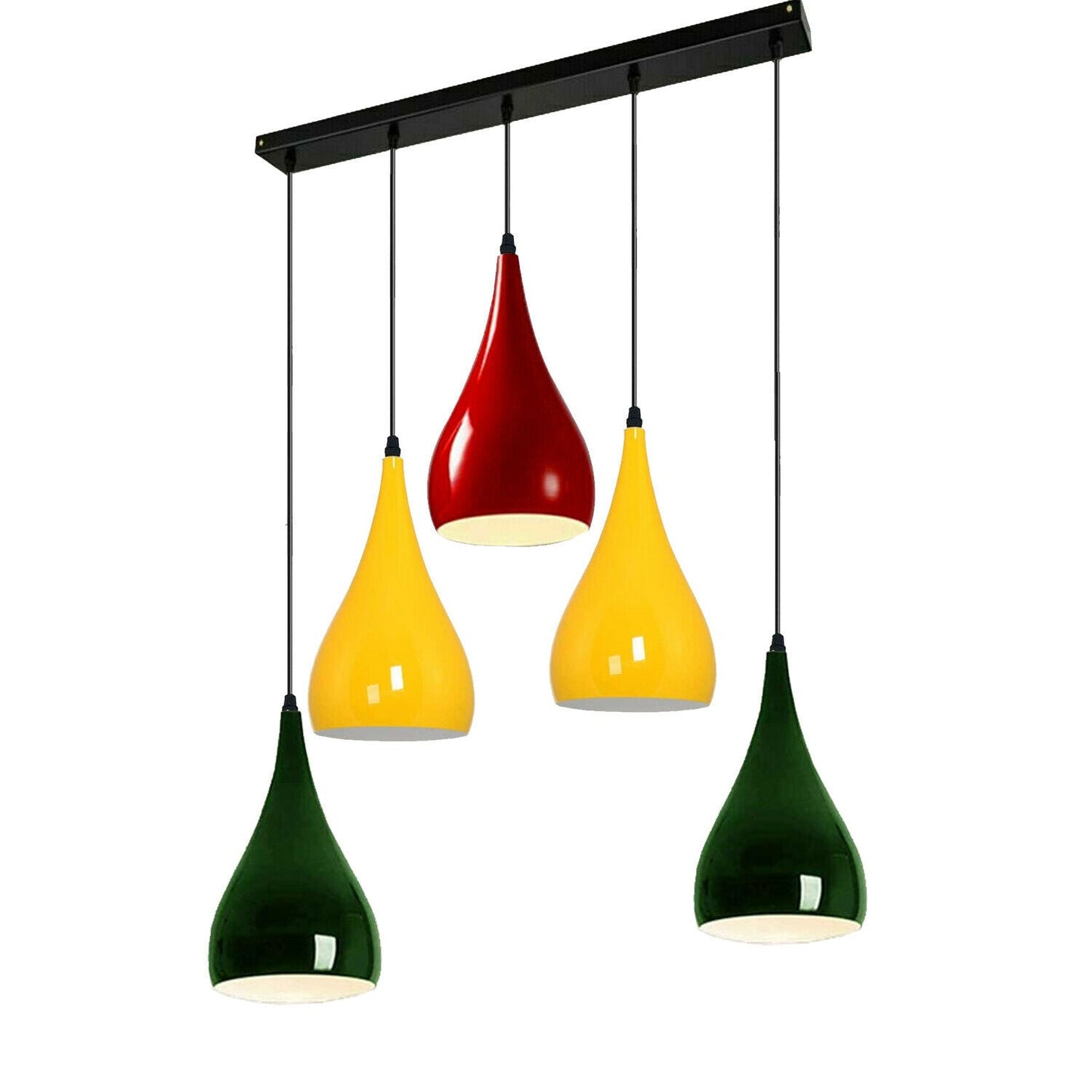 Colour Retro Dining Room Pendant Lamp E27 Vintage Metal Industrial Chandelier~1631-0