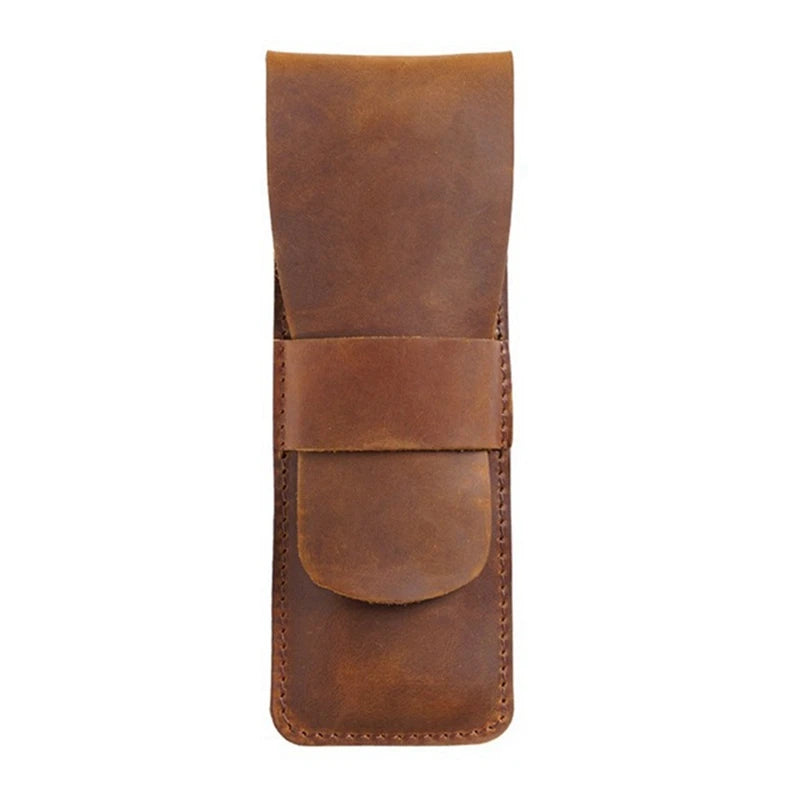 Leather Pen Holder | Handmade Leather Fountain Pen Pouch-1