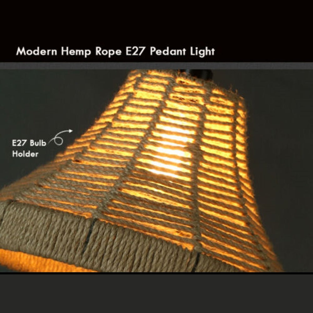 Industrial Hemp Metal Ceiling Lamp Edison E27 Loft Retro Style~2713-3