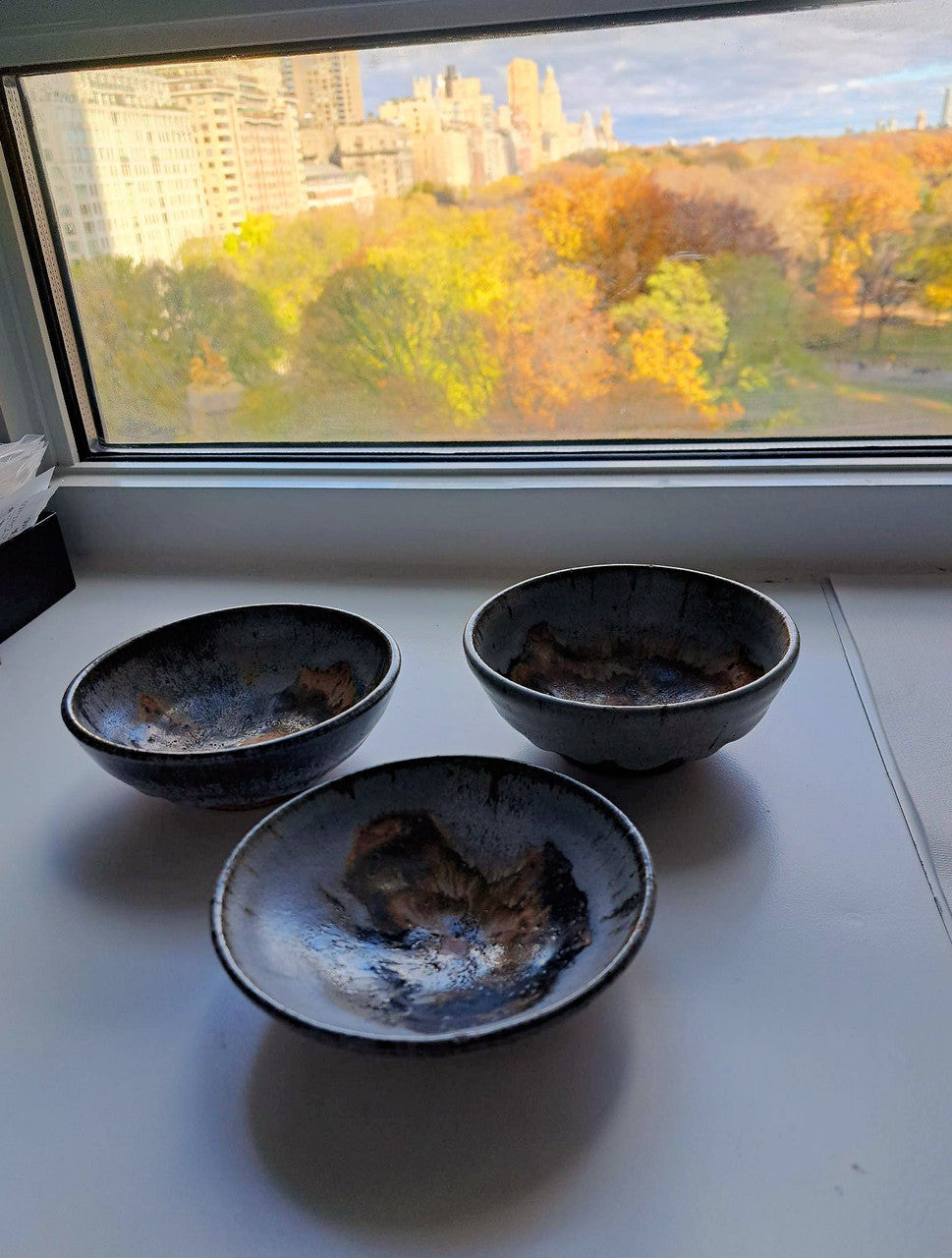 Tamara S Gordon Ceramics. Brown & Grey - set of 3 small rustic bowls-2