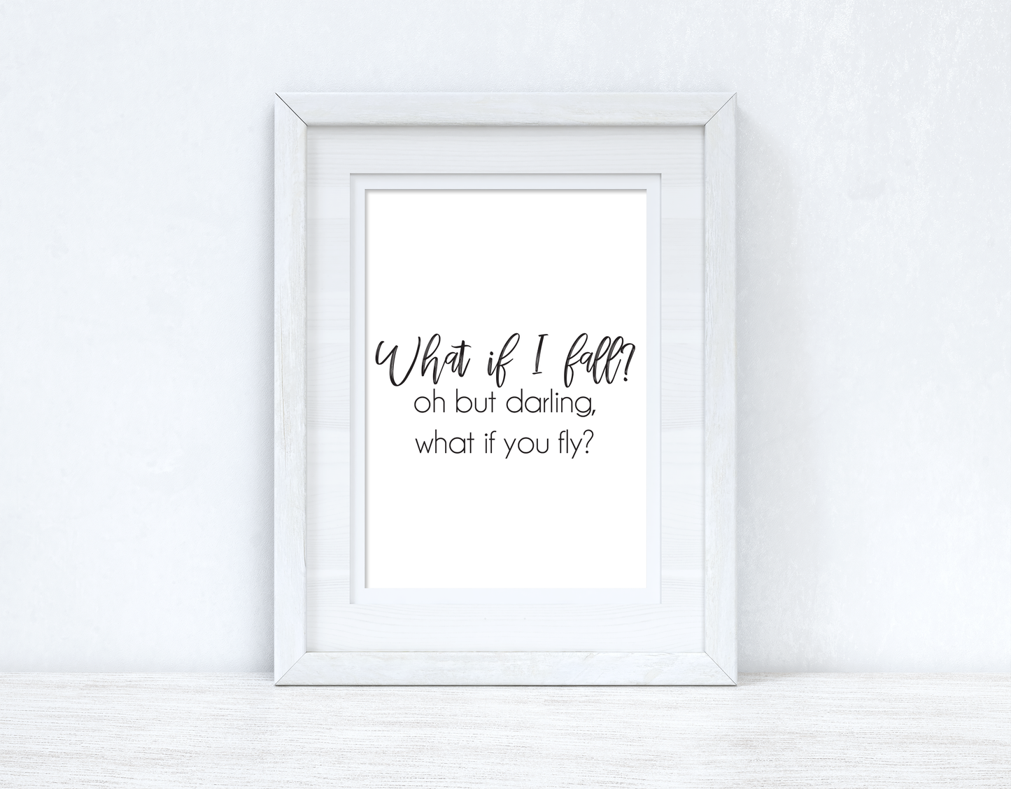 What If I Fall Autumn Seasonal Wall Home Decor Print-0