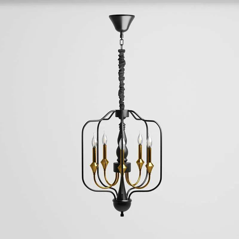 Gold 5 Light Candle Chandelier Ceiling Lamp ~5001-5