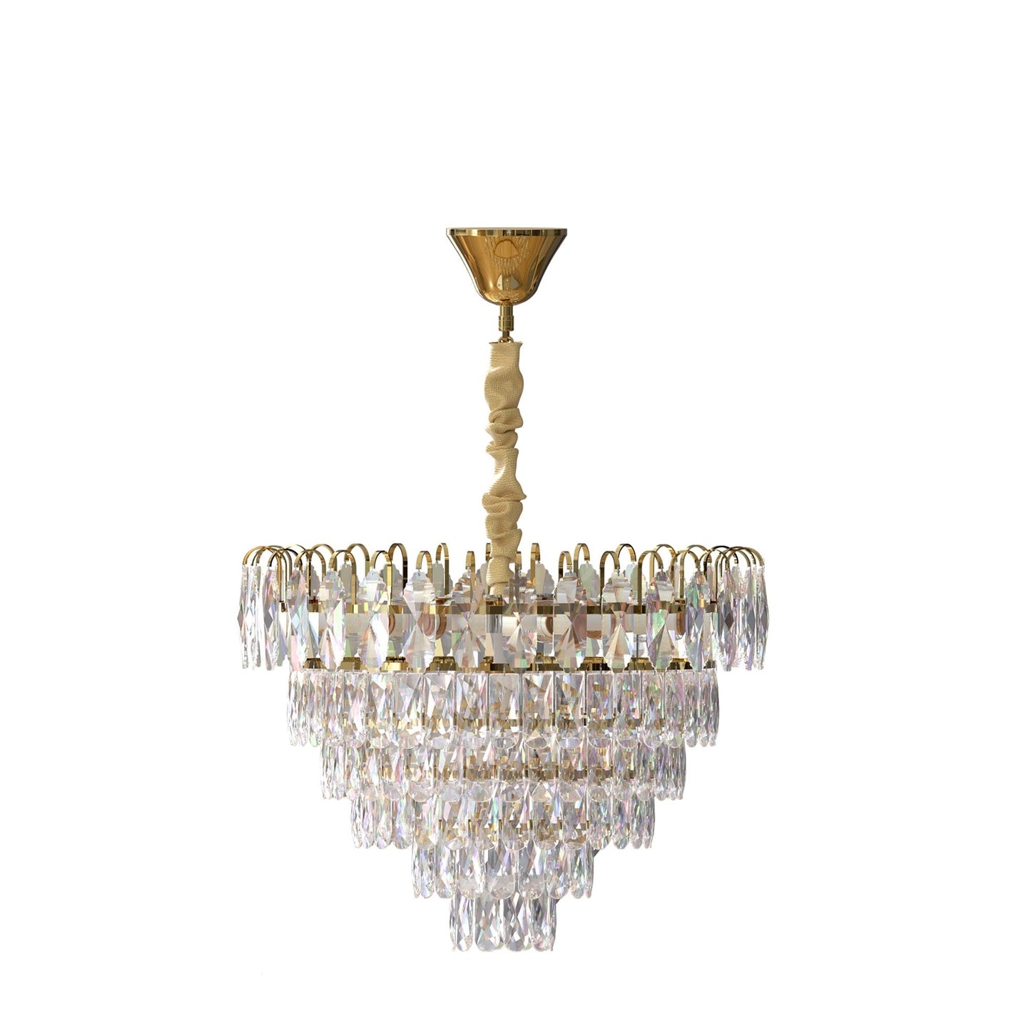 Modern Crystal Chandeliers Lighting with Crystal Droplets of chrome Hanging Lamp ~4801-10