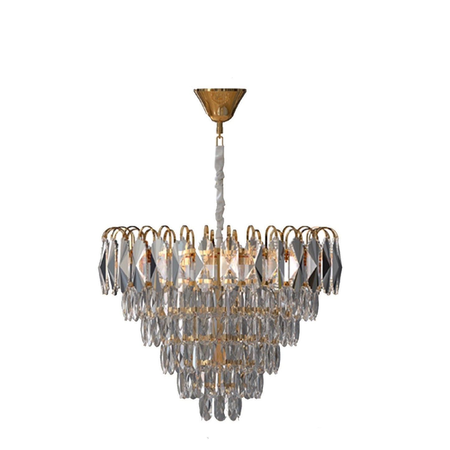 Modern Crystal Chandeliers Lighting with Crystal Droplets of chrome Hanging Lamp ~4801-8