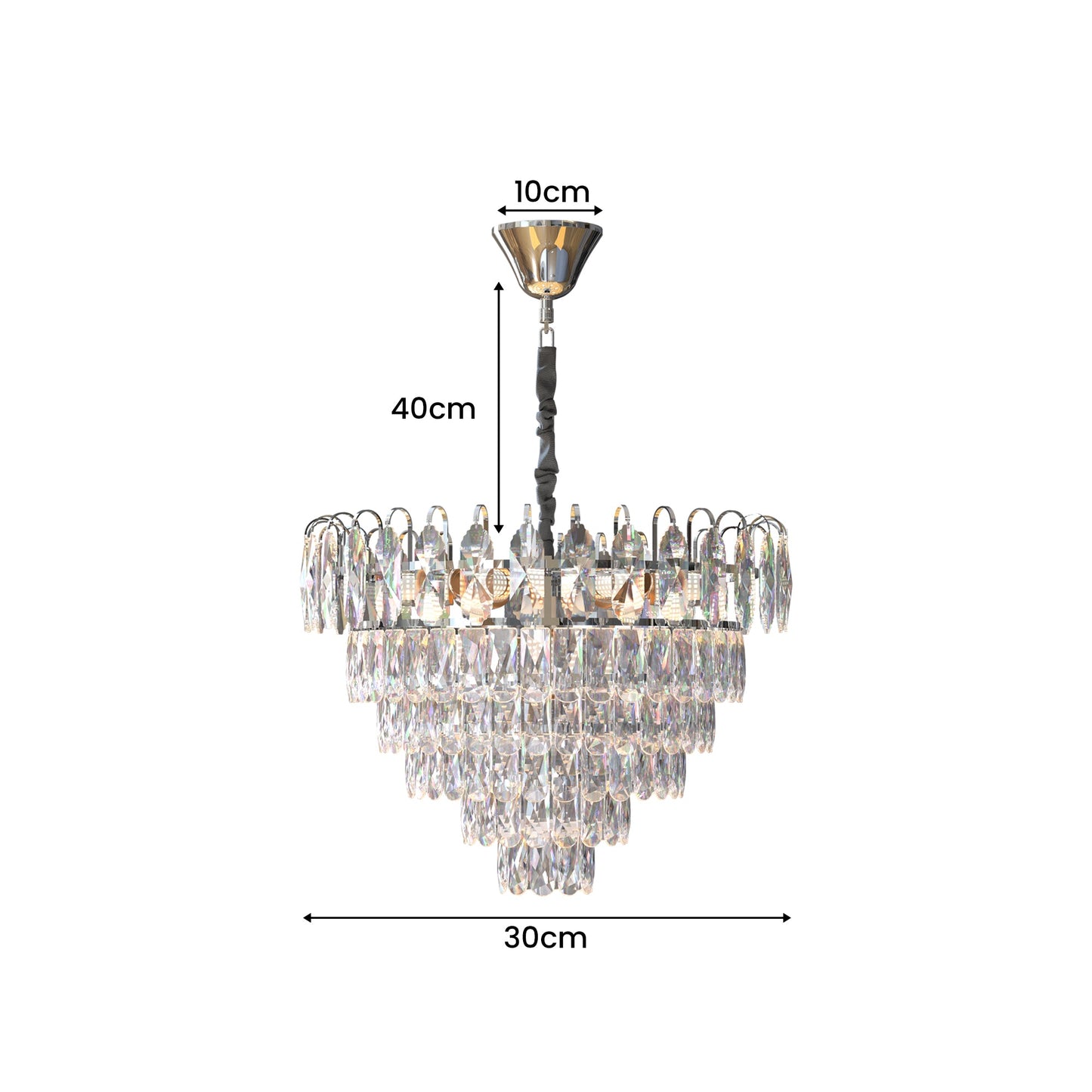 Modern Crystal Chandeliers Lighting with Crystal Droplets of chrome Hanging Lamp ~4801-5