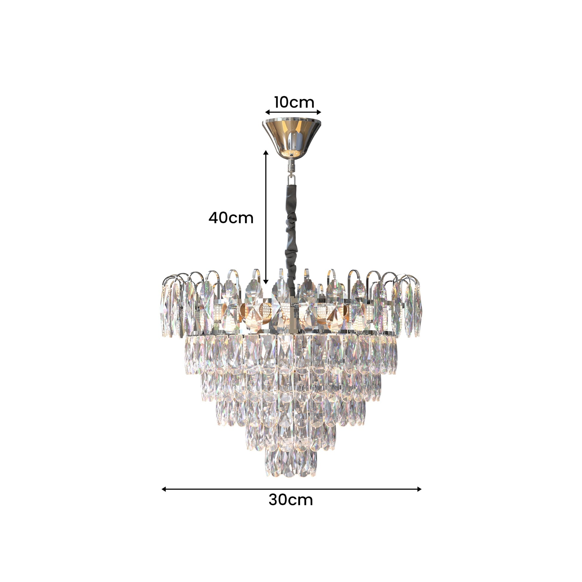 Modern Crystal Chandeliers Lighting with Crystal Droplets of chrome Hanging Lamp ~4801-5