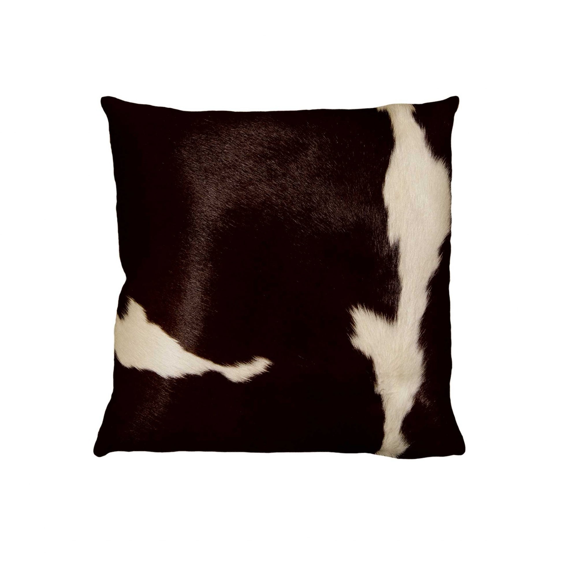 18" Chocolate Cowhide Throw Pillow-1