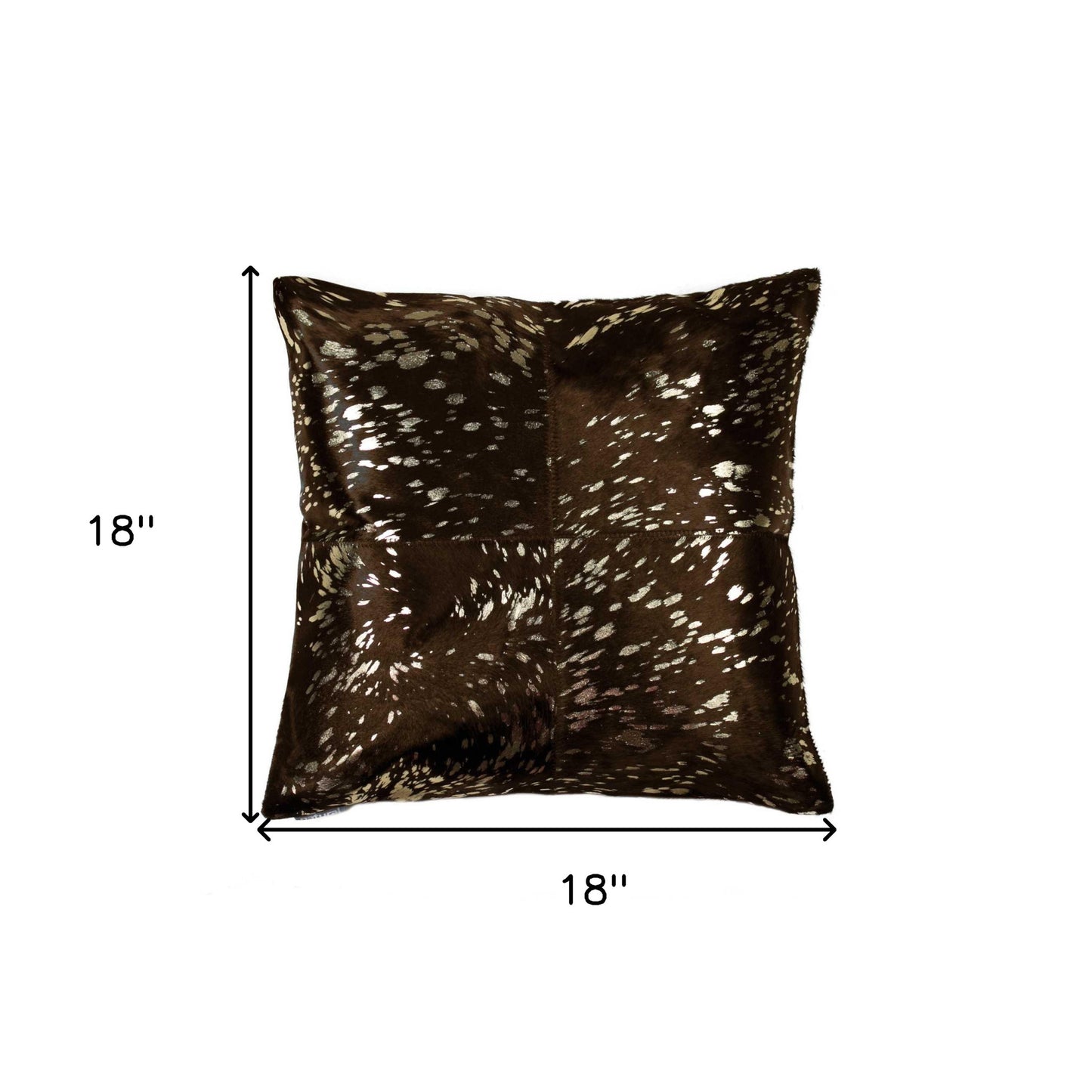 18" X 18" X 5" Gold And Chocolate Quattro  Pillow-5