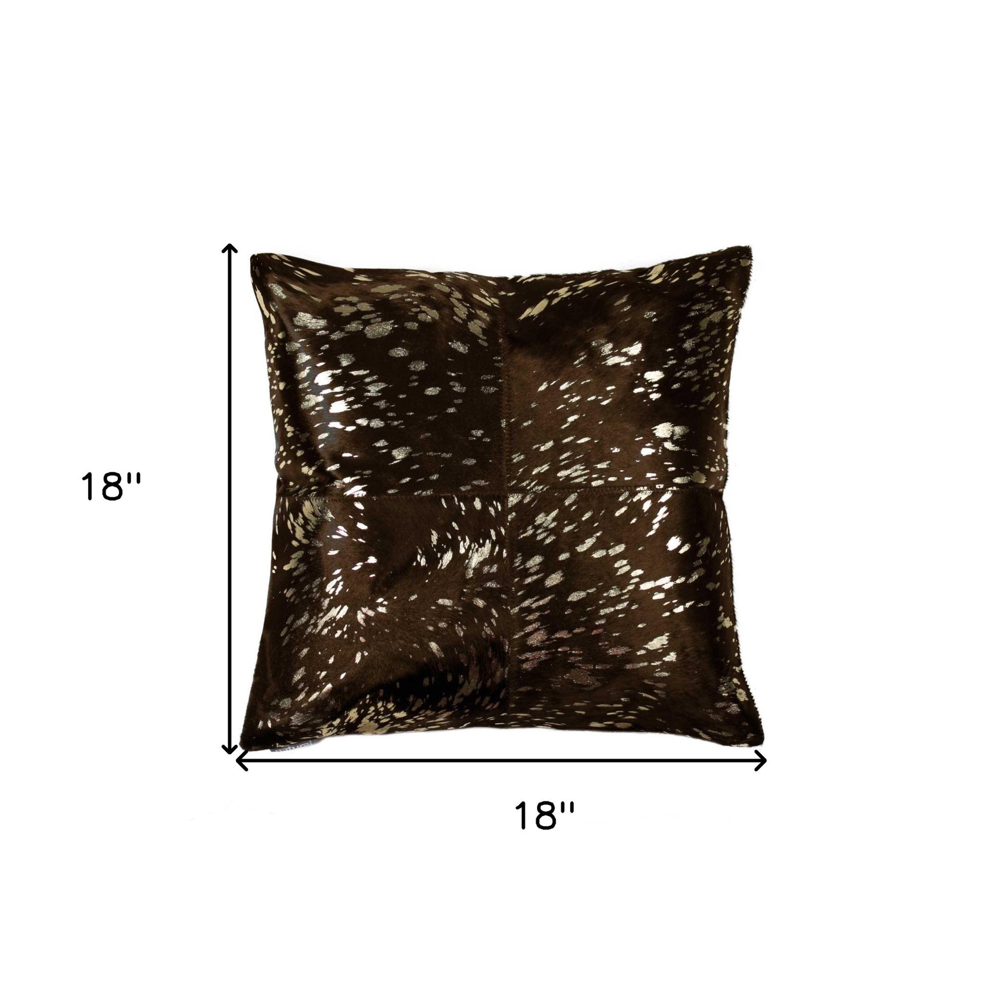 18" X 18" X 5" Gold And Chocolate Quattro  Pillow-5