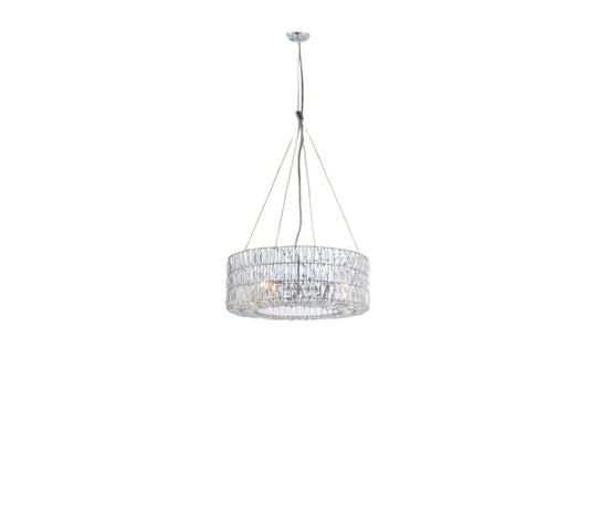 Silver Lantern Metal Chandelier With Silver Shades-0