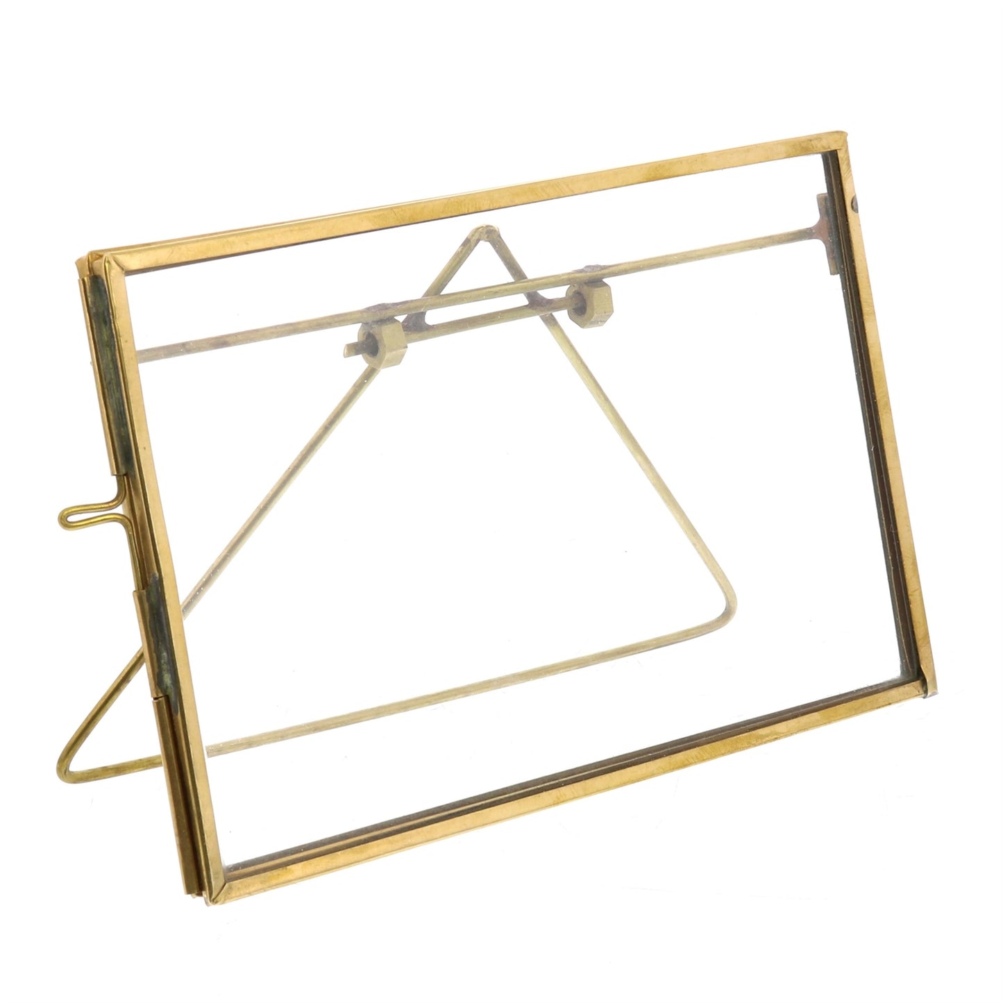 5" x 7" Gold Metal Tabletop Picture Frame-0