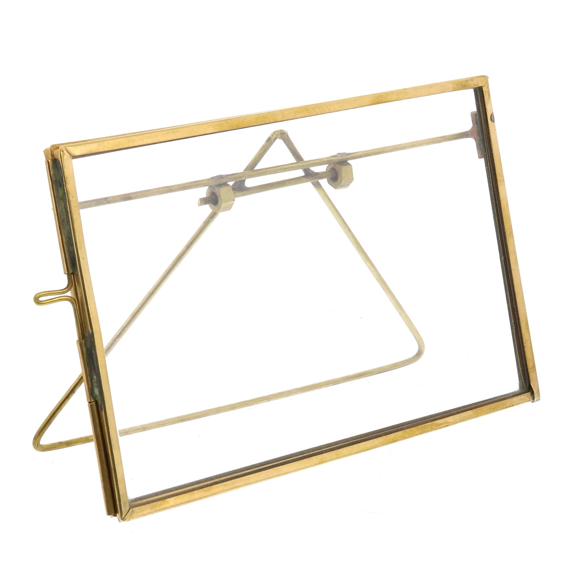 5" x 7" Gold Metal Tabletop Picture Frame-0