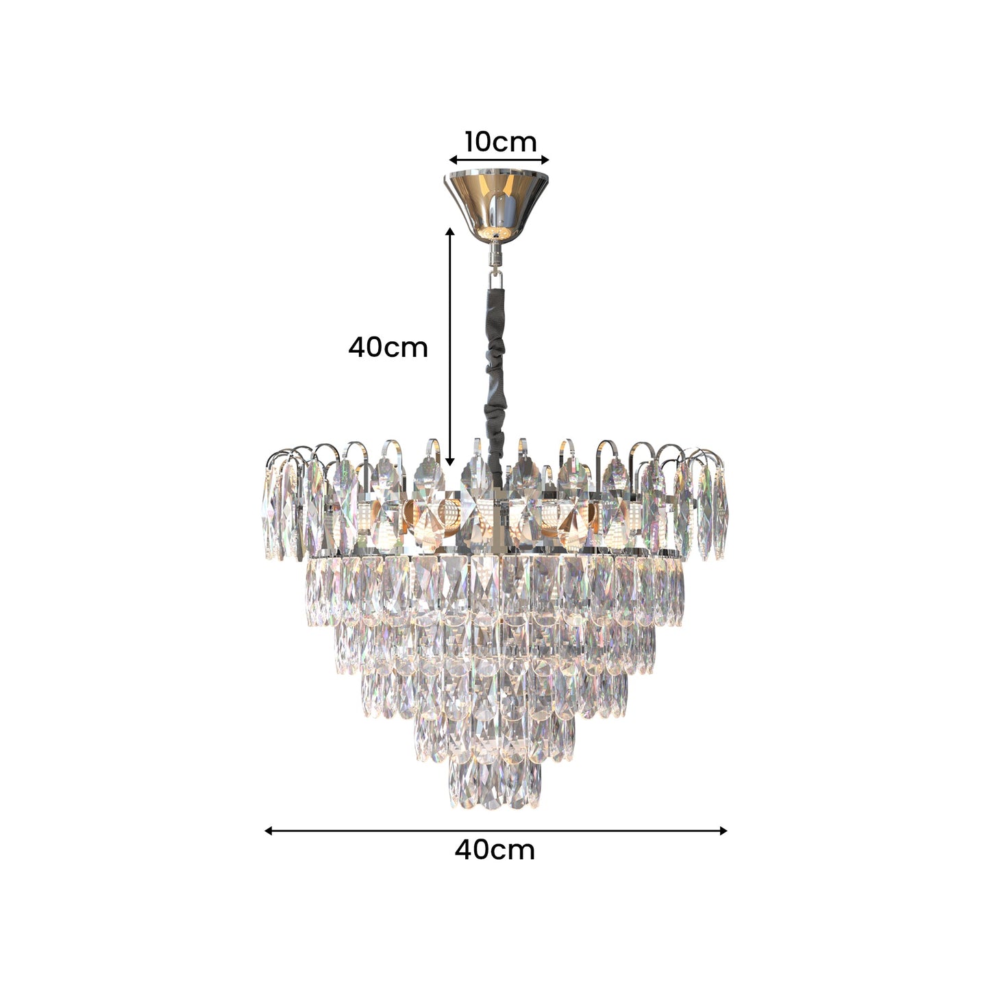 Modern Crystal Chandeliers Lighting with Crystal Droplets of chrome Hanging Lamp ~4801-9