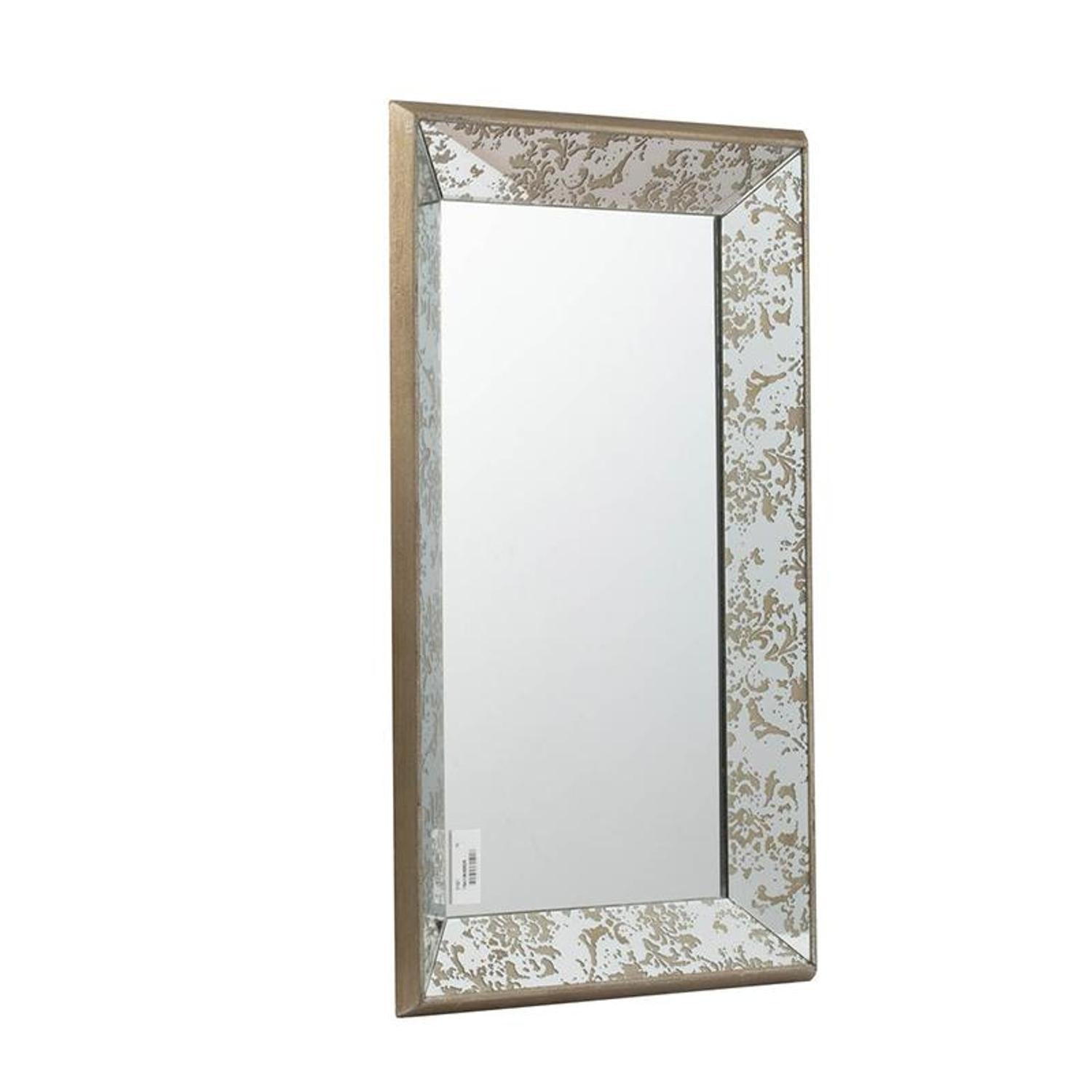 24" Silver Glass Framed Accent Mirror-2