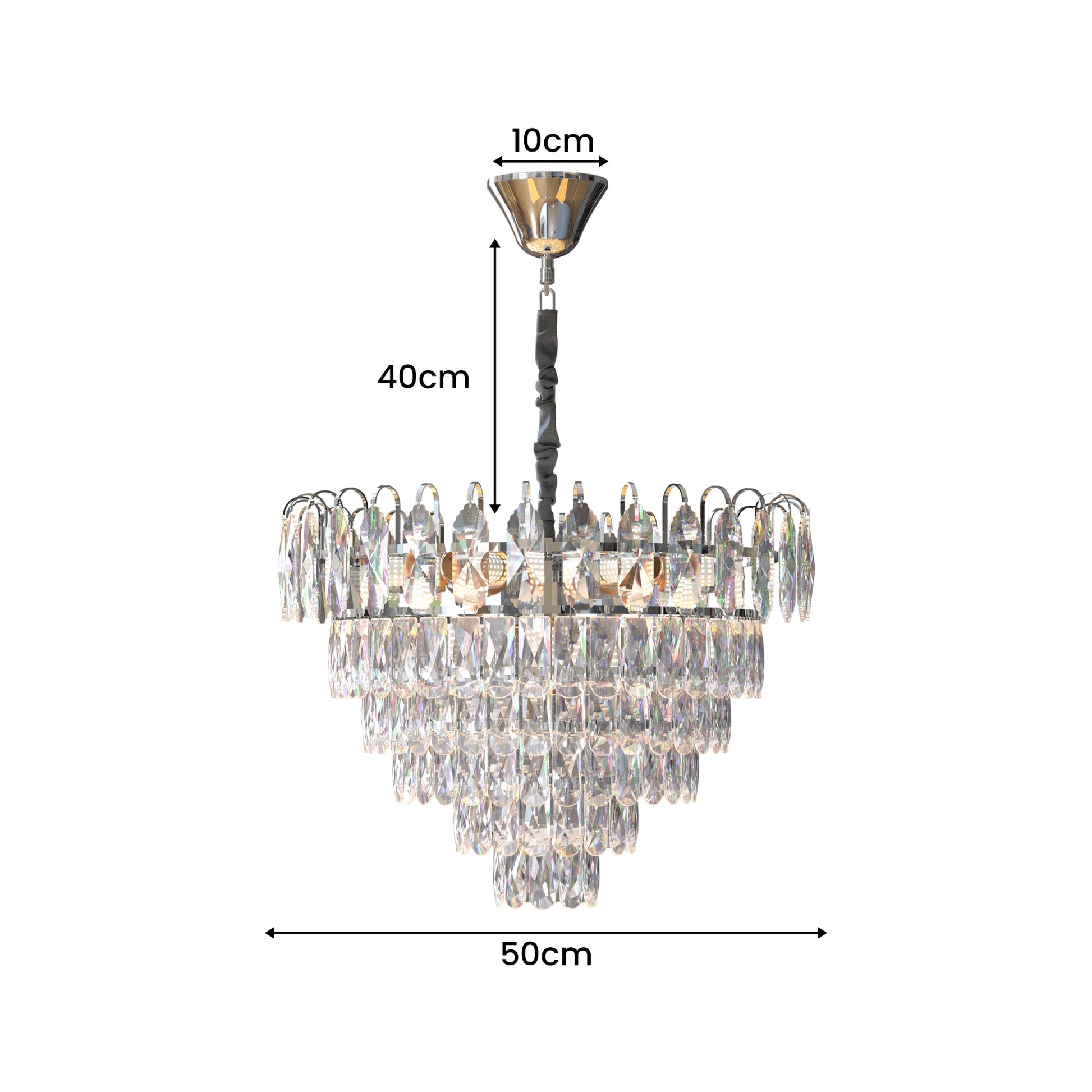 Modern Crystal Chandeliers Lighting with Crystal Droplets of chrome Hanging Lamp ~4801-7