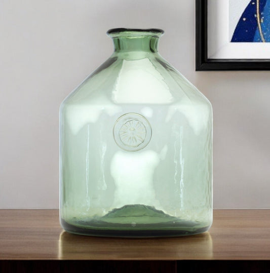 9" Sage Green Cylinder Glass Table Vase-0