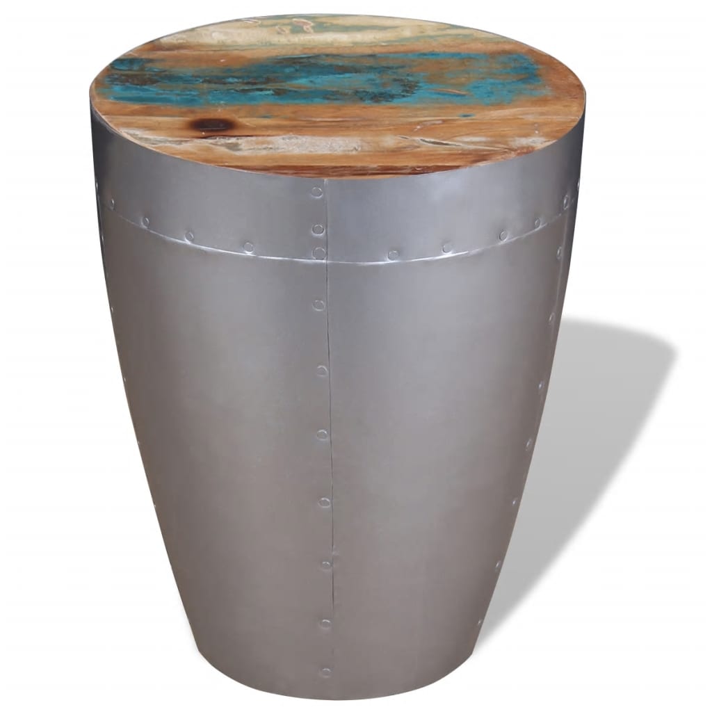 vidaXL Aviator Stool Solid Reclaimed Wood-2