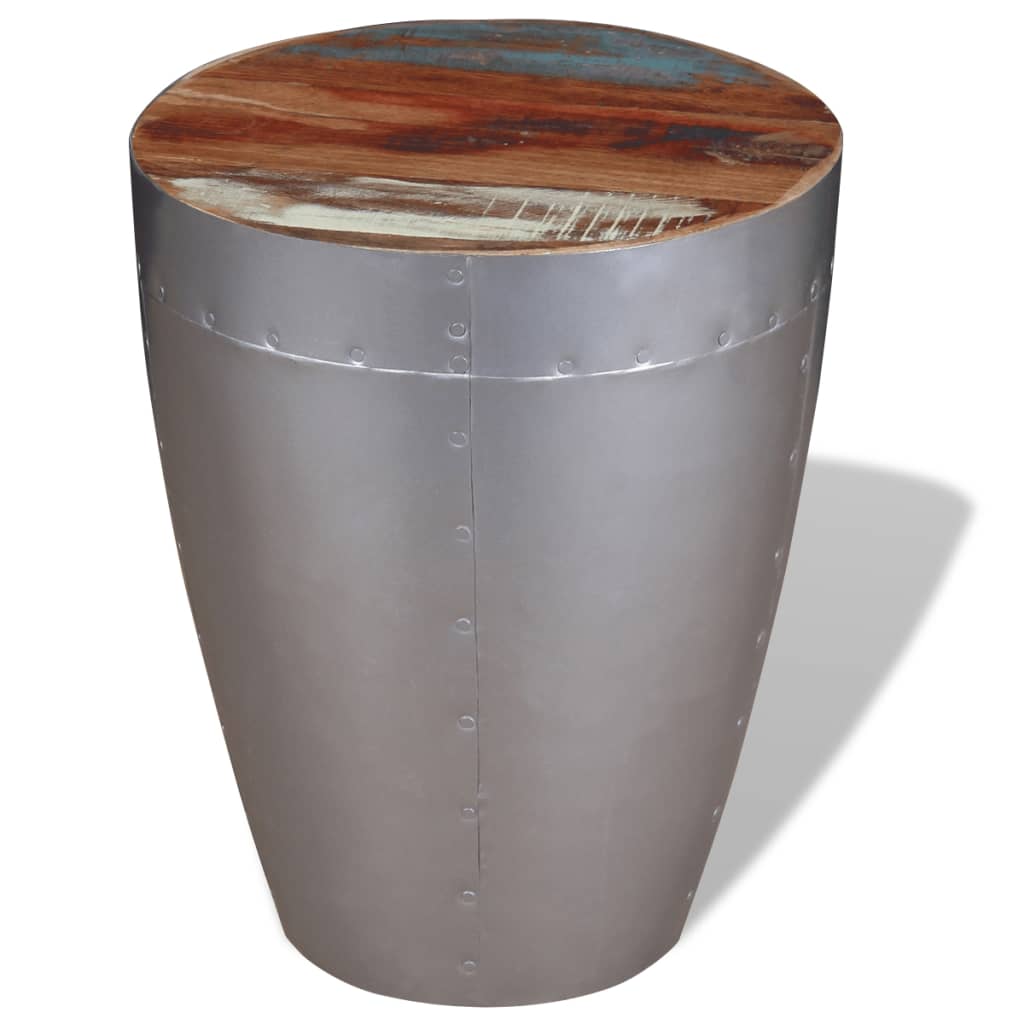 vidaXL Aviator Stool Solid Reclaimed Wood-3