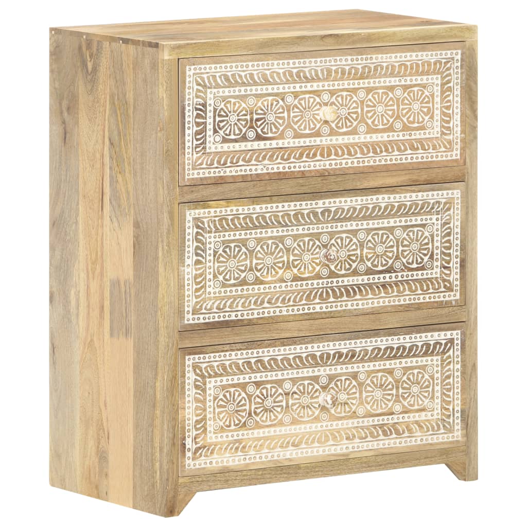 vidaXL Sideboard 23.6"x13.8"x29.5" Solid Mango Wood-1