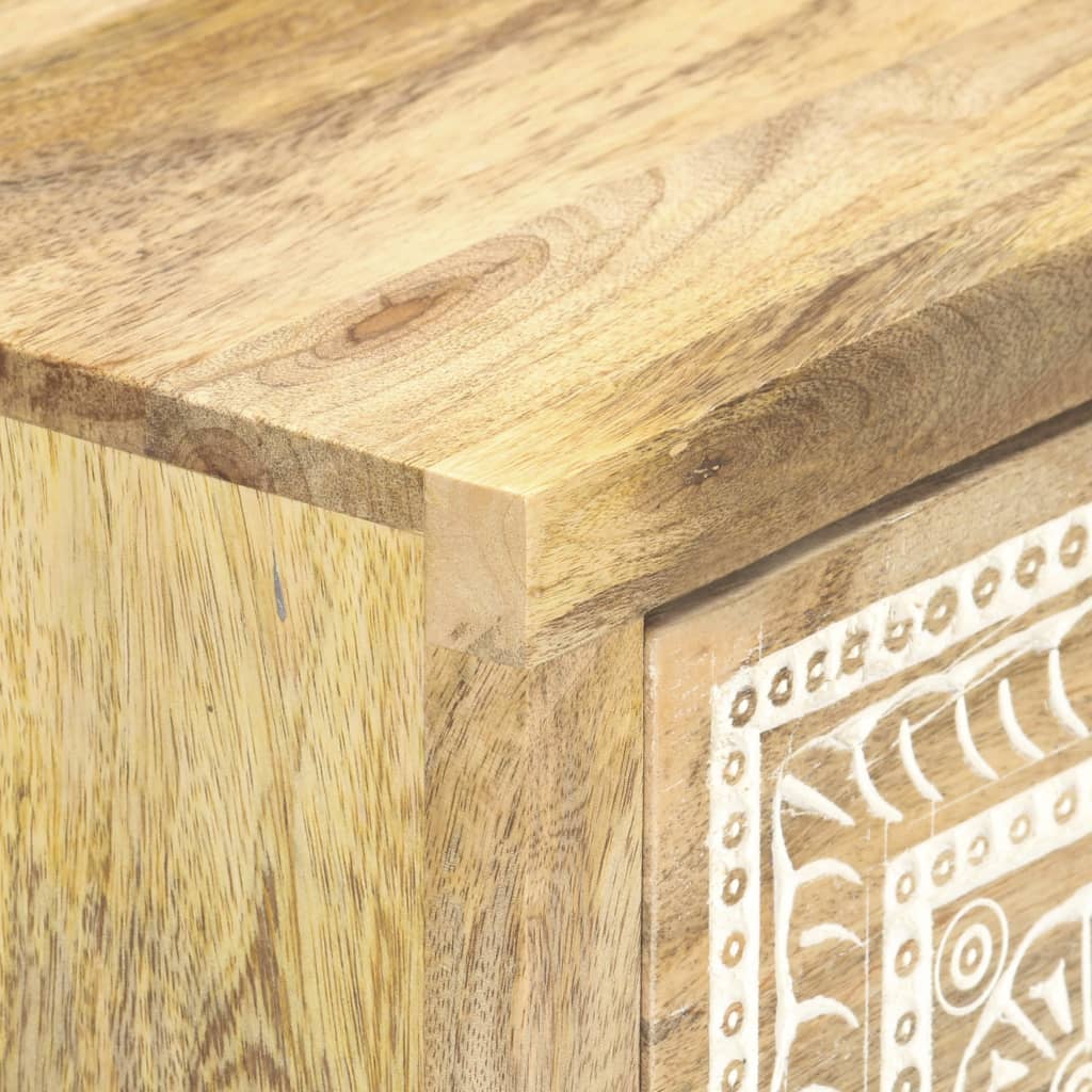 vidaXL Sideboard 23.6"x13.8"x29.5" Solid Mango Wood-2