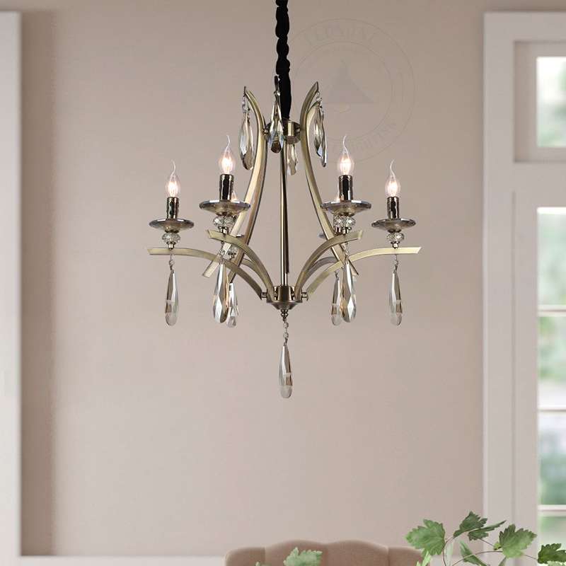 6 Light Crystal Outdoor Chandeliers Light Adjustable Candle Ceiling Pendant Fixture ~4619-0