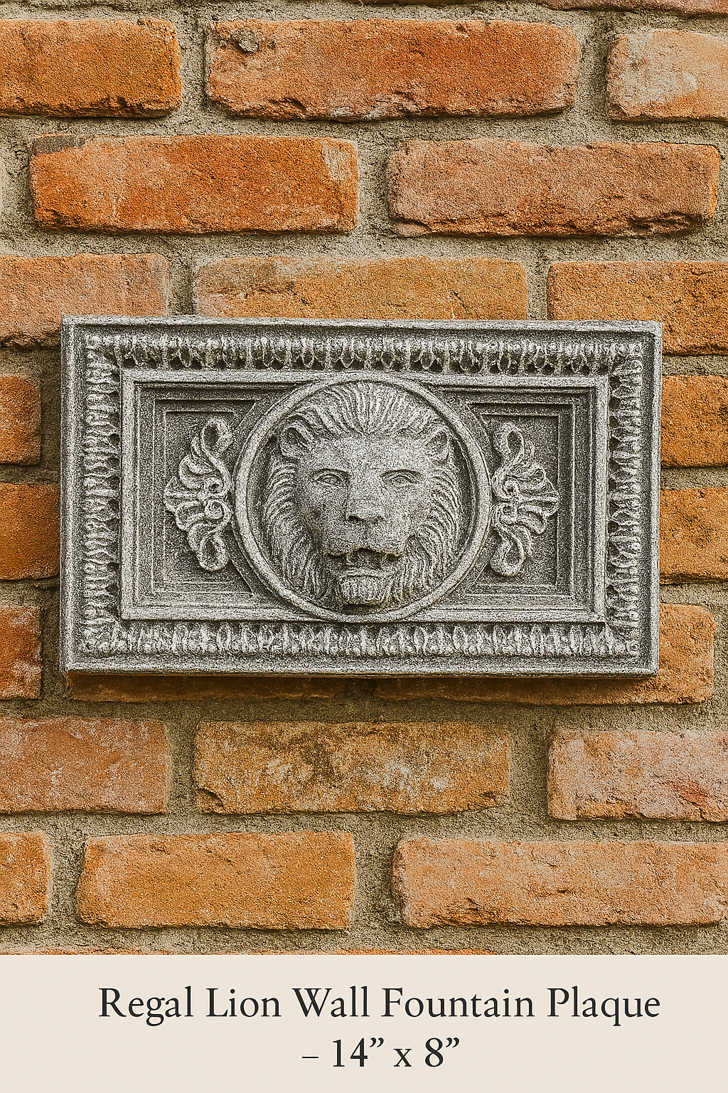 Regal Lion Wall Garden Plaque – 14" x 8"