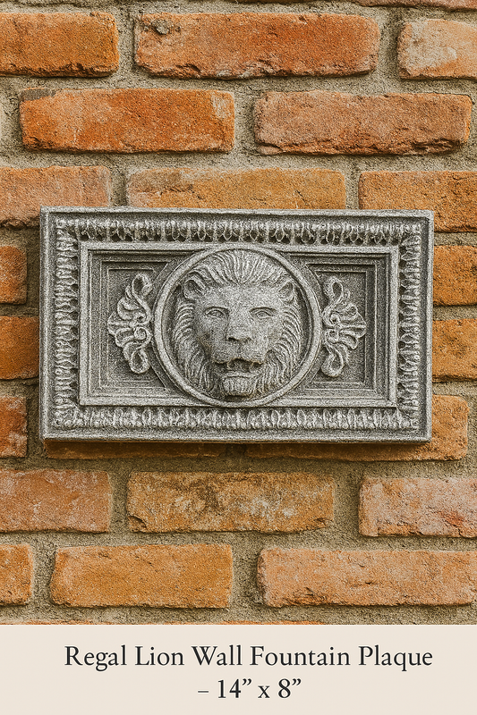 Regal Lion Wall Garden Plaque – 14" x 8"