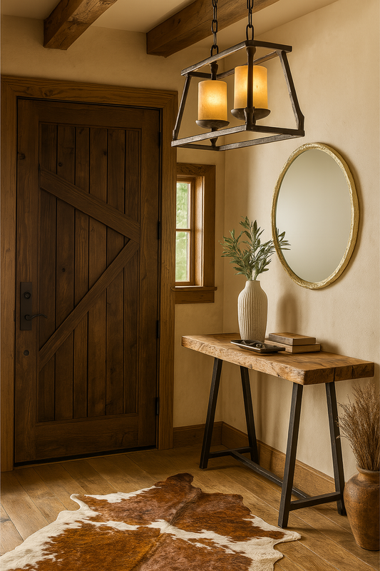 Vallelado Modern Gold Aluminum Wall Mirror