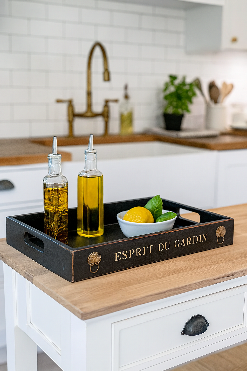 Esprit Noir Tray Set – Black Fir Wood, Set of 3 Nesting Trays