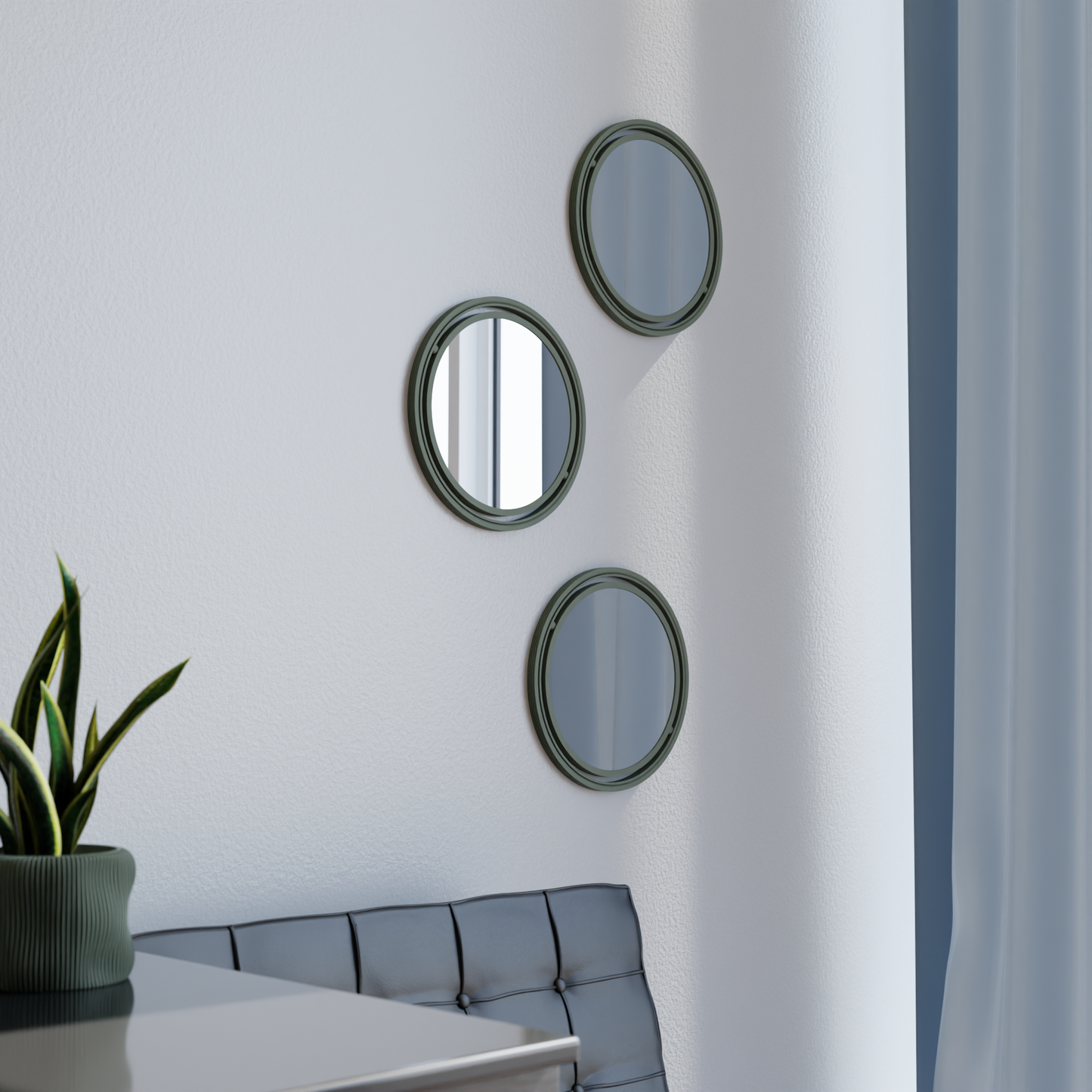 SET OF 3 GLOBE Mirror-3