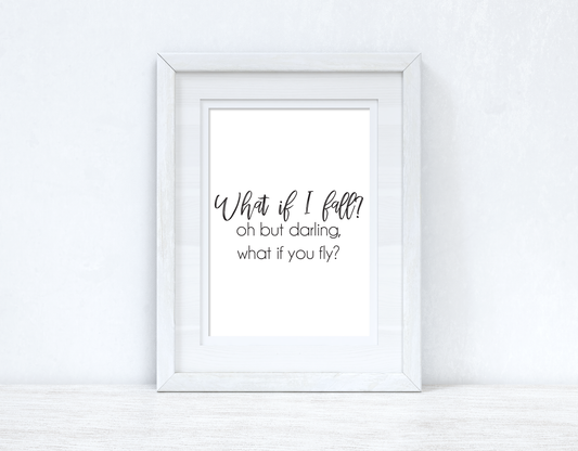 What If I Fall Autumn Seasonal Wall Home Decor Print-0