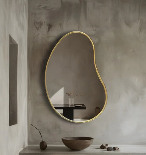 Molten Edge Mirror – Brass Frame