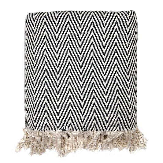 Cozy Chevron Turkish Throw
