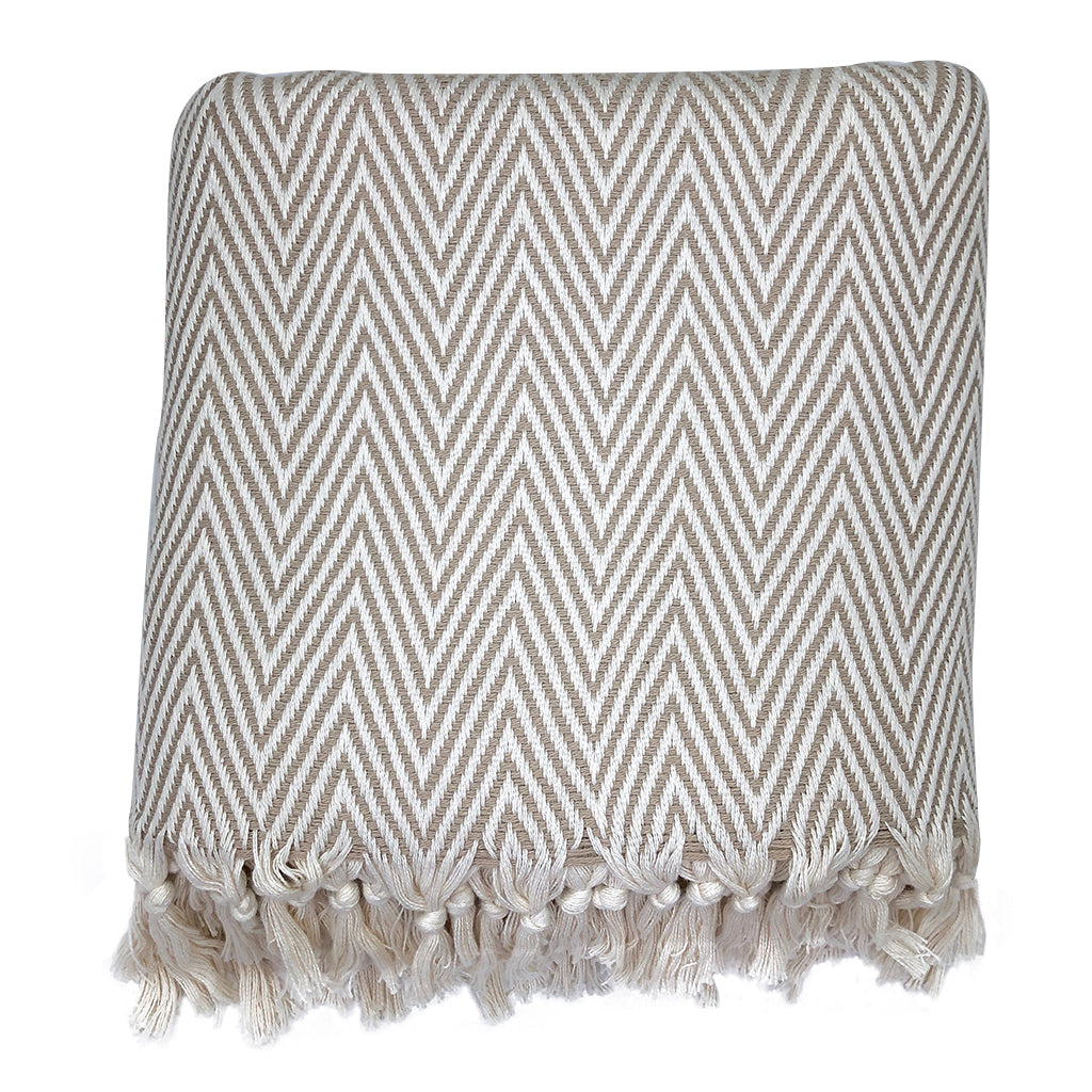 Cozy Chevron Turkish Throw