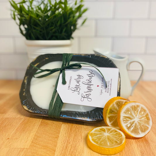 Fresh Squeezed lemons Mini Dough Bowl Candle In Black-0