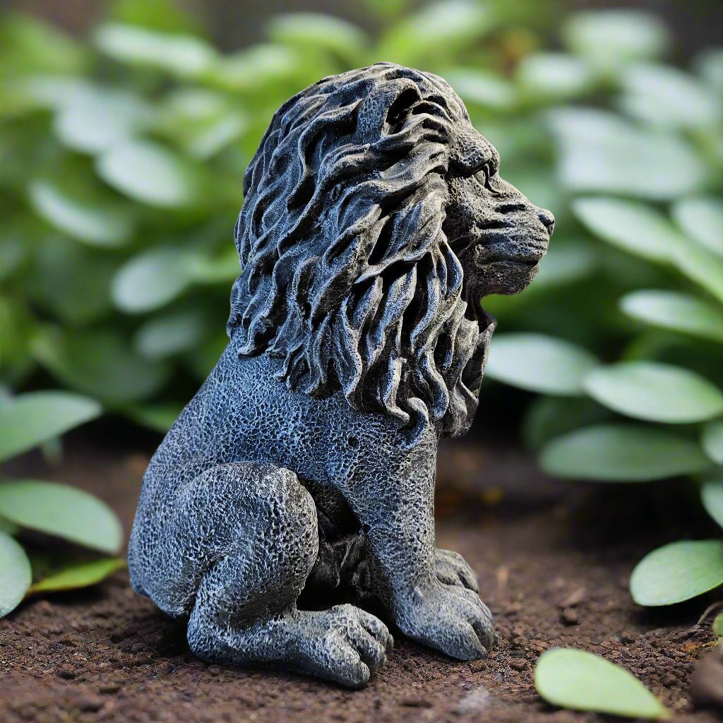 Regal Lion Garden Statue (12" x 7")-2