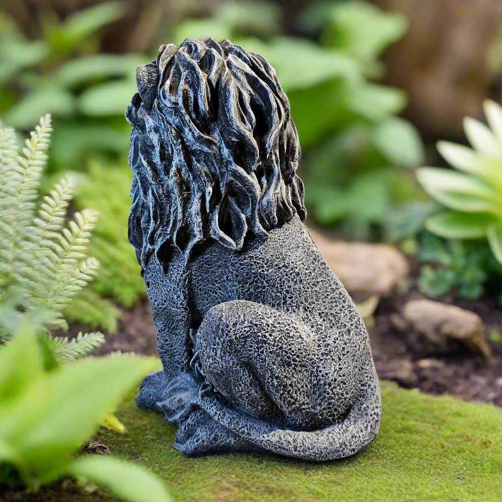 Regal Lion Garden Statue (12" x 7")-3